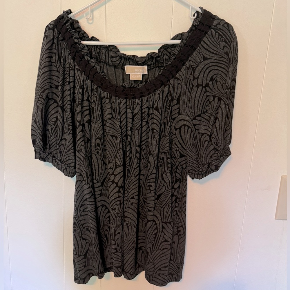 MICHAEL by Michael Kors jersey top with ribbon trim XL